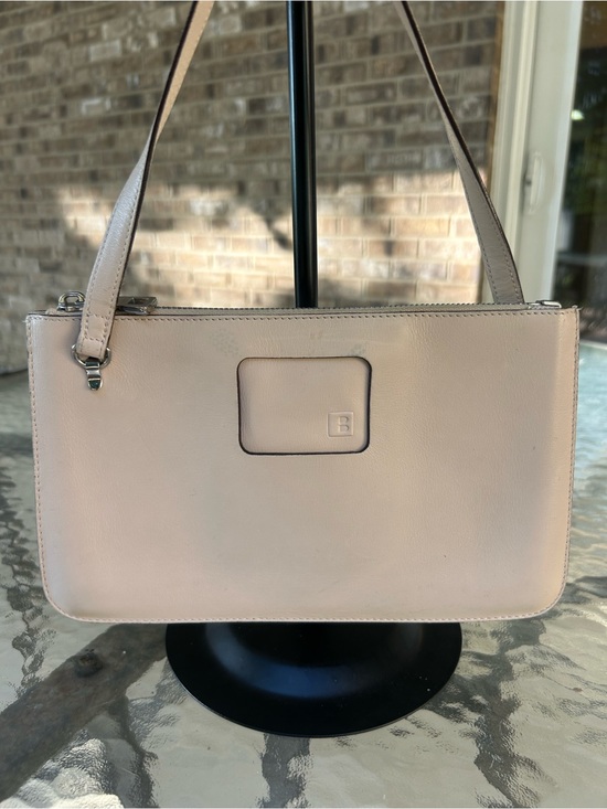 Bally Handbags - Vintage Bally Beige Leather Top Handle Shoulder Bag Minimalist Logo
